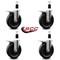 Service Caster 6'' Phenolic Swivel 1-1/2'' Expanding Stem Caster Set Total Lock Brake, 4PK SCC-EXTTL20S615-PHS-112-4 - alternate 3